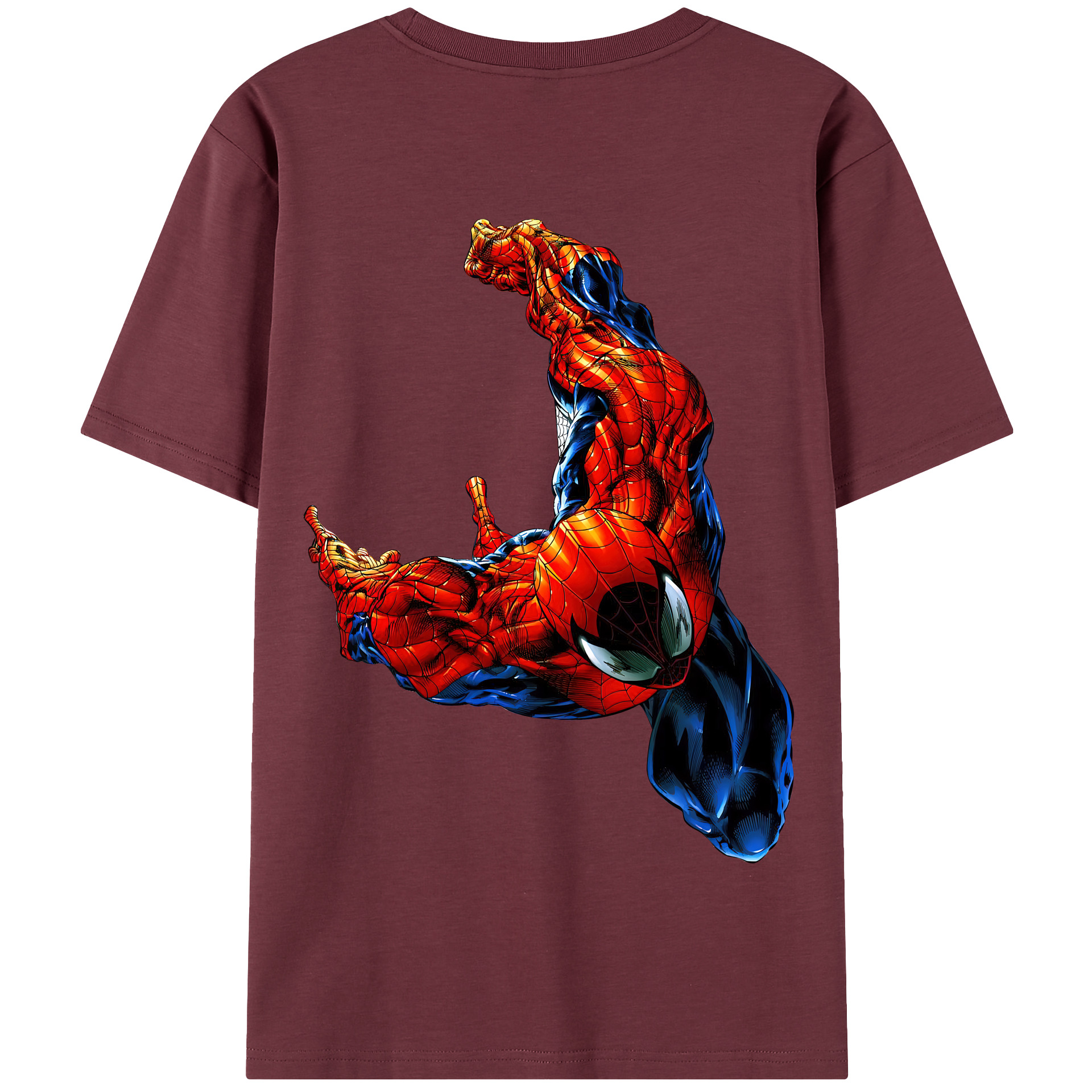 （画像用） Spider Man スパイダーマン 綿100％半袖Tシャツ（背面プリント）